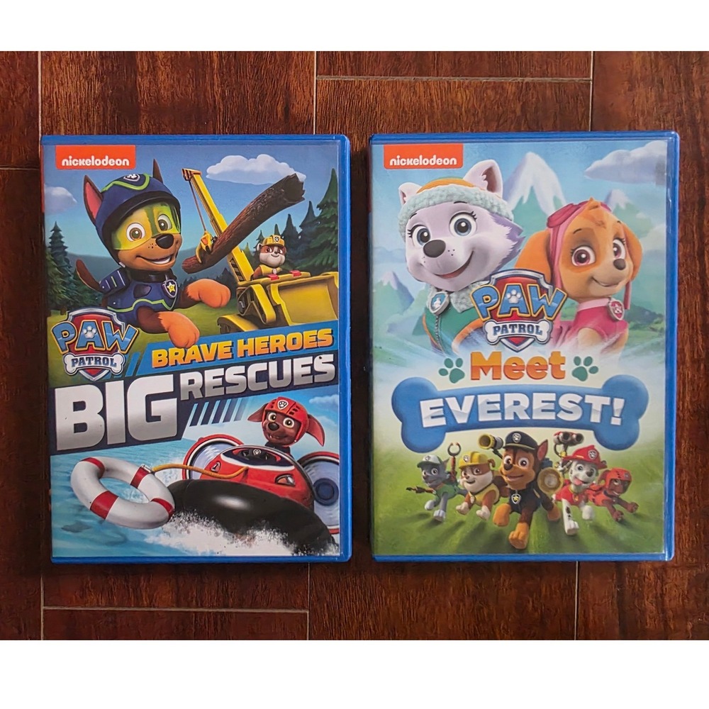 PAW Patrol DVD Bundle Brave Heroes Big Rescues & Meet Everest Nickelodeon 2-Disc